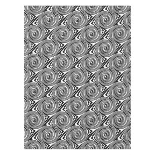 Nappe Motif tourbillon noir et blanc