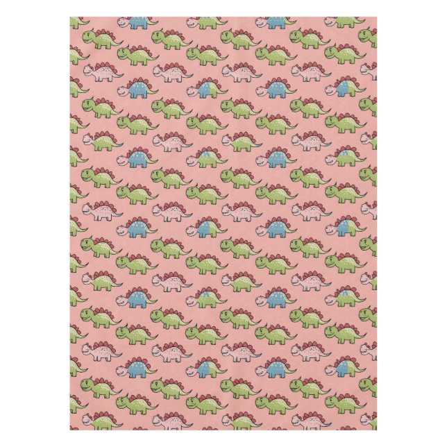 Nappe Motif transparent de dinosaure mignon (Devant)