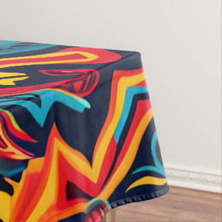 Nappe Motif tribal Abstrait et dynamique de Huichol