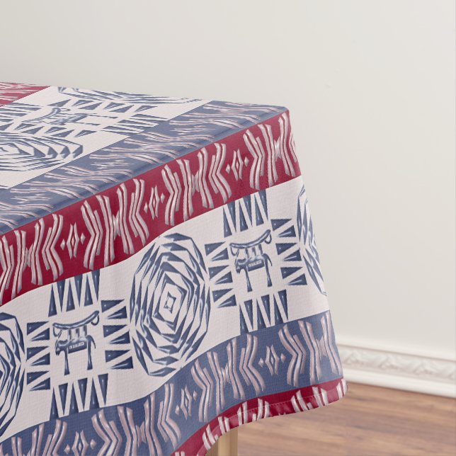 Nappe Motif tribal africain ethnique avec des simbols (In Situ)