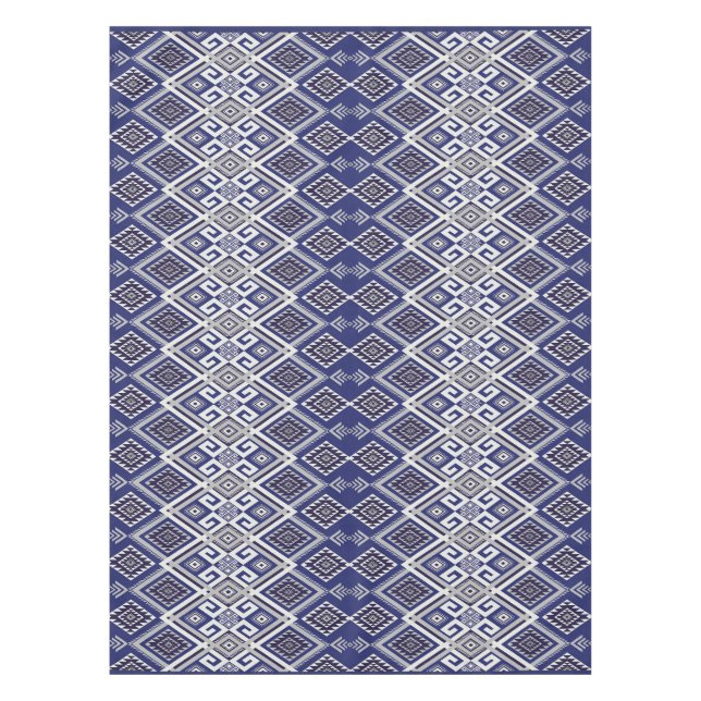 Nappe Motif tribal bleu marine de surface (Devant)