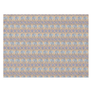 Nappe Motif tribal d'éléphant ethnique bleu