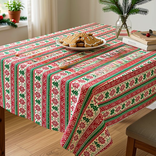 Nappe Motif tricoté festif avec des étoiles  (Créateur téléchargé)