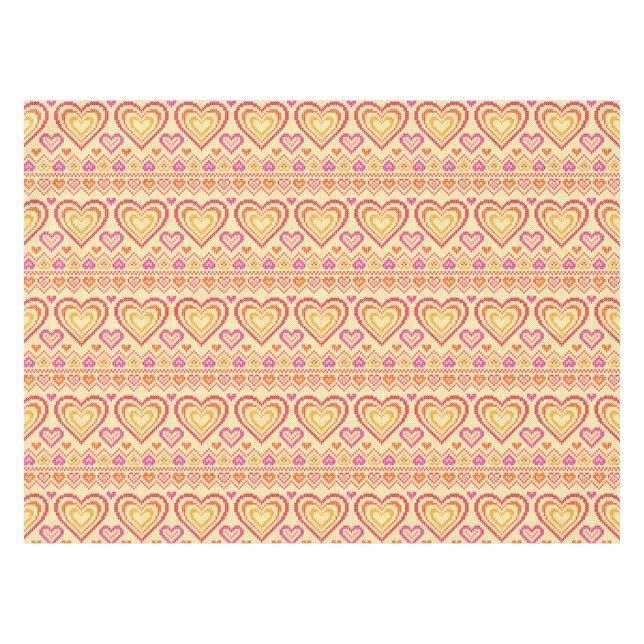 Nappe Motif tricoté par Saint-Valentin (Devant (Horizontal))