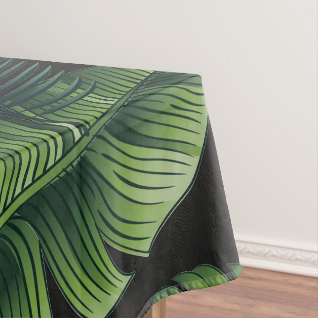 Nappe Motif Tropical Noir (In Situ)