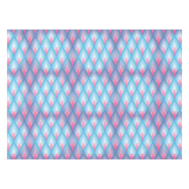 Nappe Motif turquoise et rose de pétale (Devant (Horizontal))