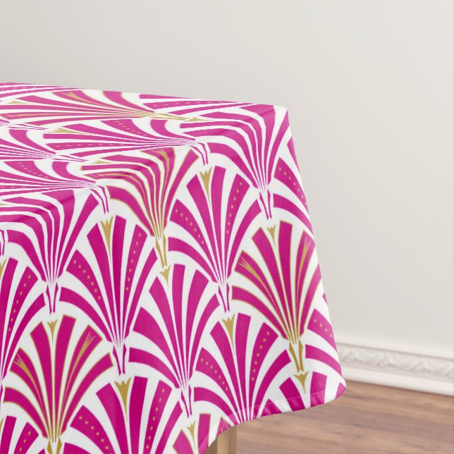 Nappe Motif ventilateur Art déco - rose fushia (In Situ)