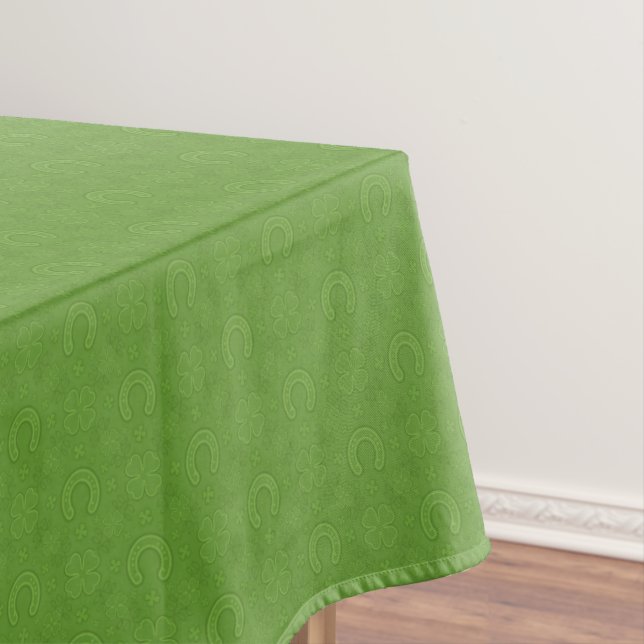 Nappe Motif vert chanceux d'icônes (In Situ)