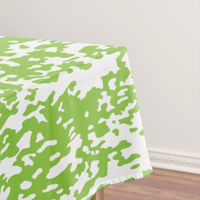 Nappe Motif Vert Citron Grunge - Décoration Abstraite d' (In Situ)