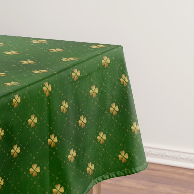 Nappe Motif vert d'or de trèfle (In Situ)