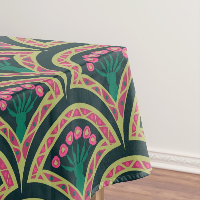Nappe motif vert en forme de coquille (In Situ)