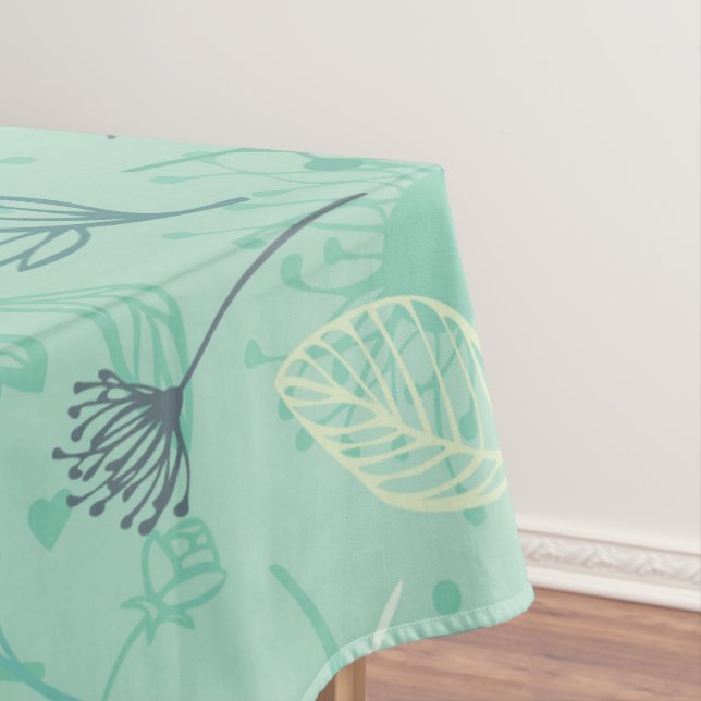 Nappe Motif vert feuillage élégant (In Situ)