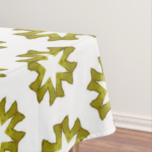 Nappe Motif Vert Olive