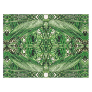 Nappe Motif Verts et Gouttes de Pluie