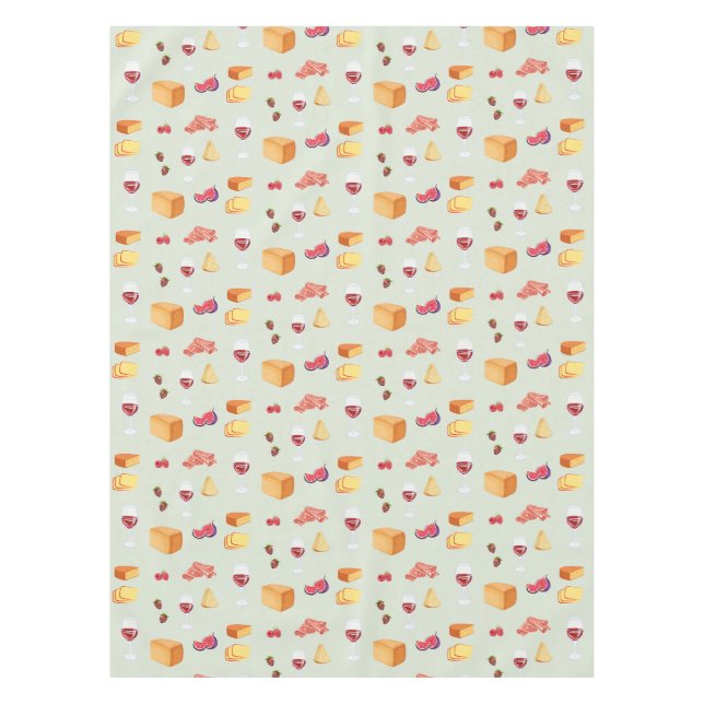 Nappe Motif Vin et Fromage (Devant)