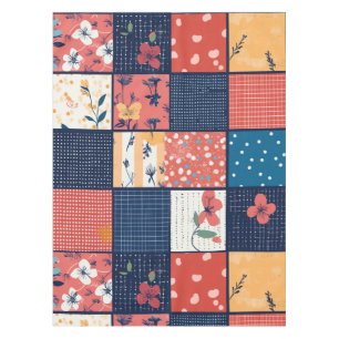 Nappe Motif vintage à écailles florales (2)