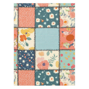 Nappe Motif vintage à écailles florales (6)