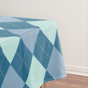 Nappe Motif vintage Argyle bleu