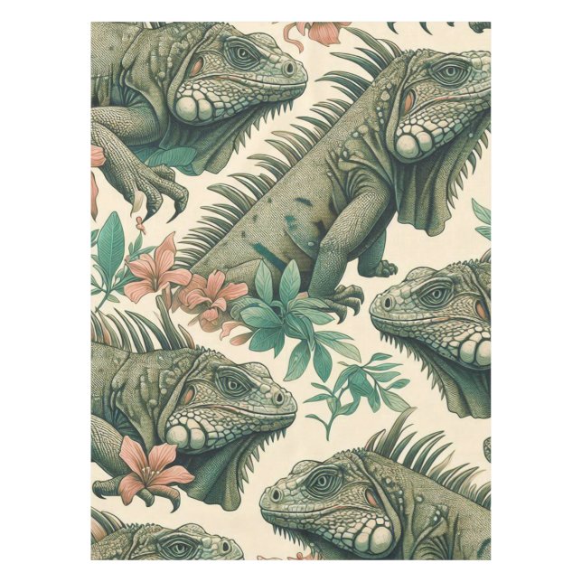 Nappe Motif vintage Iguana (Devant)