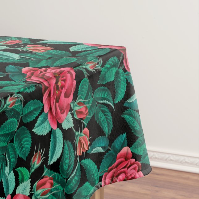 Nappe Motif vintage Red Roses (In Situ)