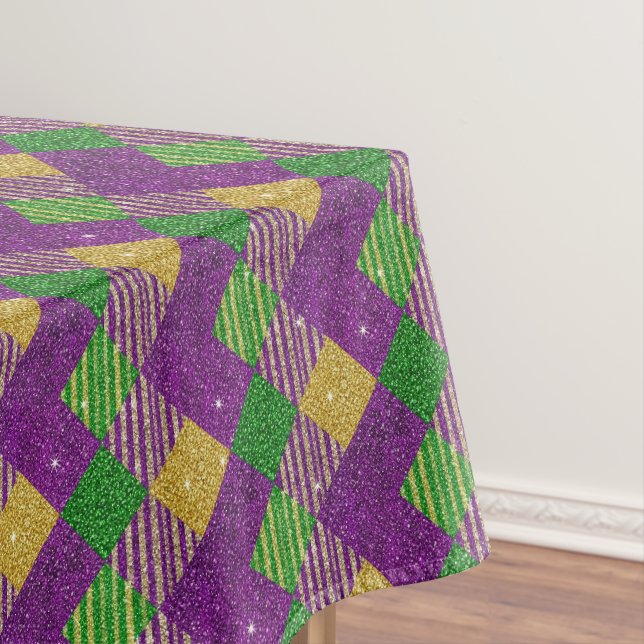 Nappe Motif Zig Zag Mardi Gras  (In Situ)