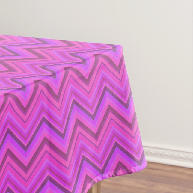 Nappe Motif zigzag à rayures roses (In Situ)
