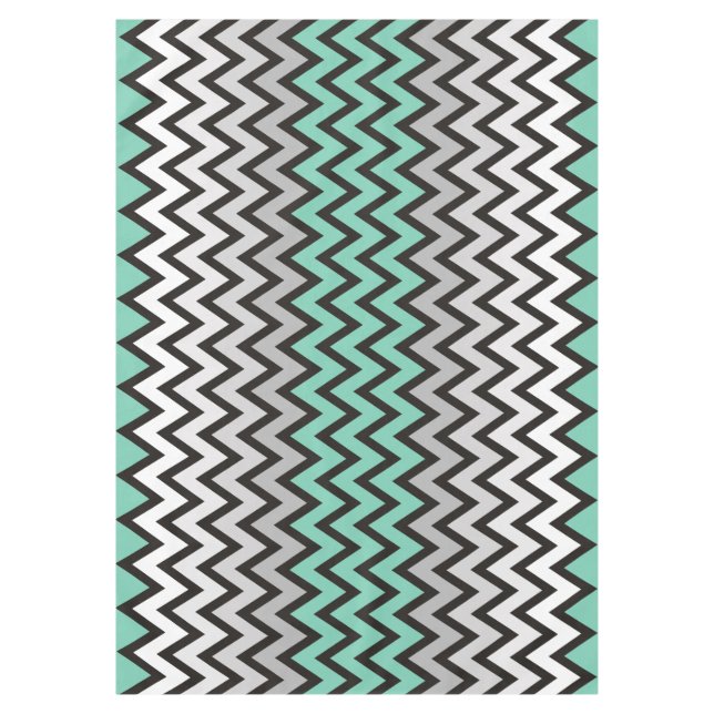 Nappe Motif ZIGZAG - noir blanc gris + votre idée (Devant)
