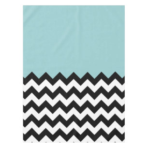 Nappe Motif Zigzag noir et blanc, Chevron, Bleu