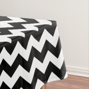 Nappe Motif Zigzag noir et blanc, Motif Chevron