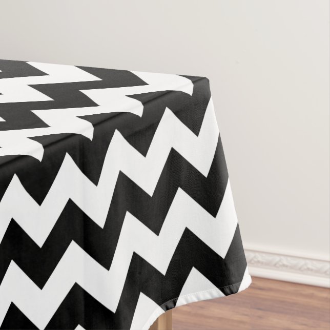 Nappe Motif Zigzag noir et blanc, Motif Chevron (In Situ)