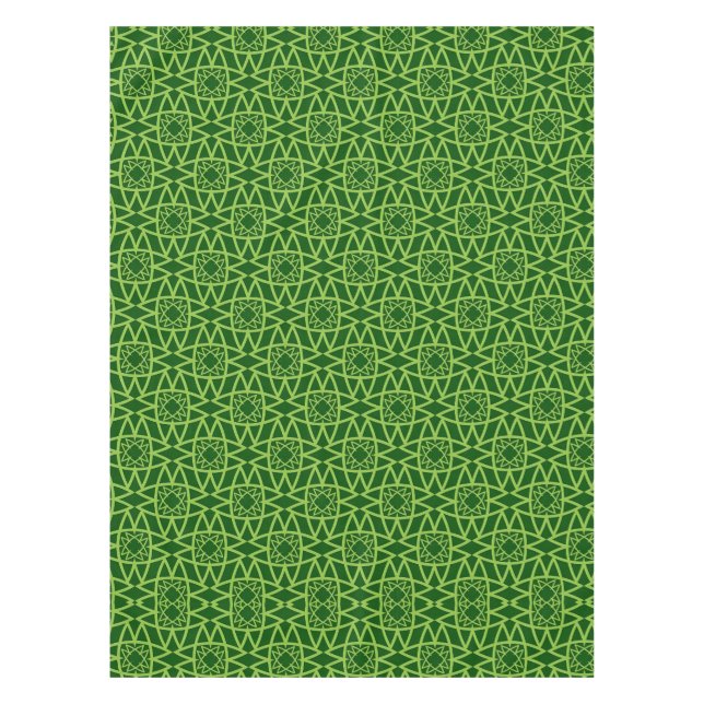 Nappe  Motifs géométriques verts élégants (Devant)