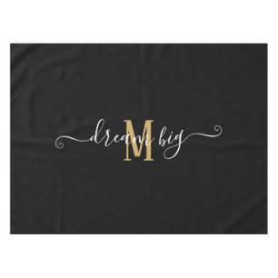 Nappe Motivationnel Dire Dream Big Monogram Black Gold