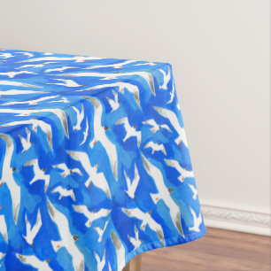 Nappe Mouettes volantes sur bleu ciel