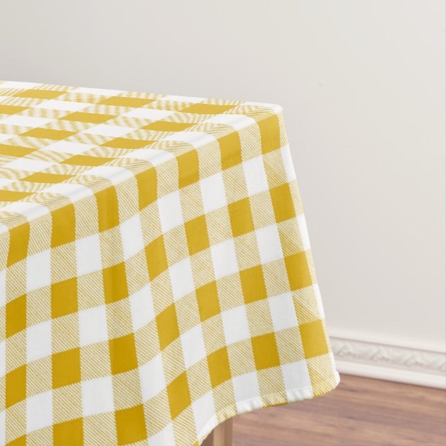 Nappe Moutarde rustique Jaune En vichy Buffalo Plaid (In Situ)