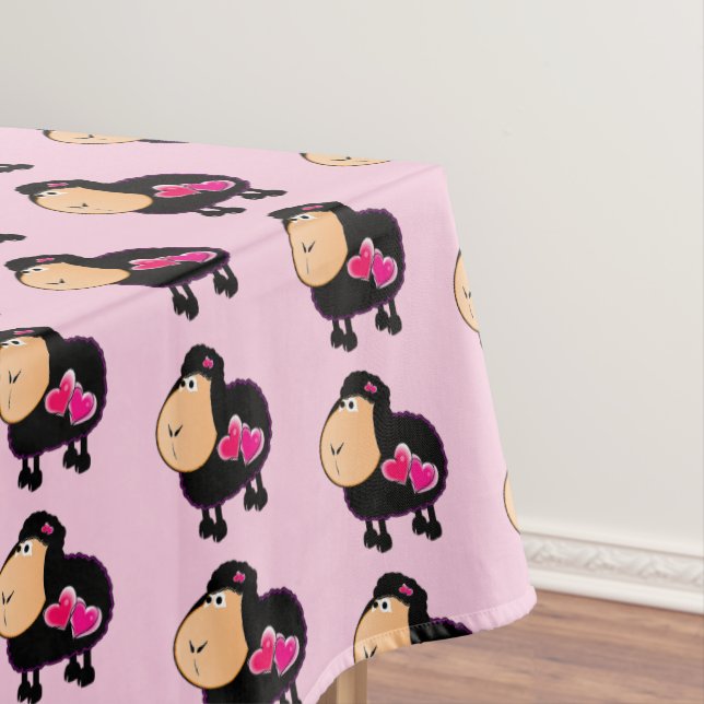 Nappe Mouton Coeurs roses (In Situ)