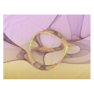 Nappe Mouvements Abstraits Art Fractal Moderne Rose Doré