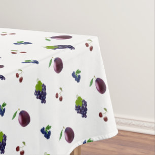 Nappe Myrtilles, raisins et autres fruits violets sur fo