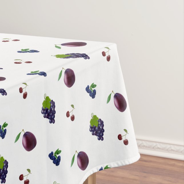 Nappe Myrtilles, raisins et autres fruits violets sur fo (In Situ)