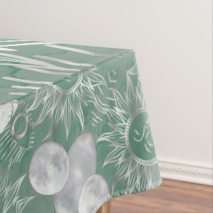 Nappe Mystique solaire Dusty Green Silver Moon Stars S