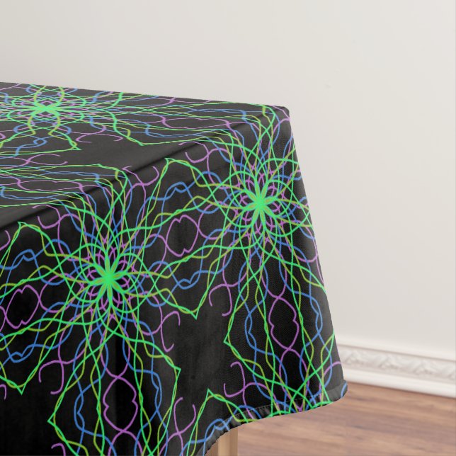 Nappe Nappe, Fleur Kaleidoscope Vert Noir (In Situ)