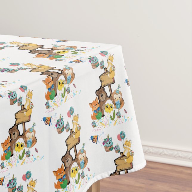 Nappe Nappe, Joyeux Anniversaire Ours en Peluche Renard  (In Situ)