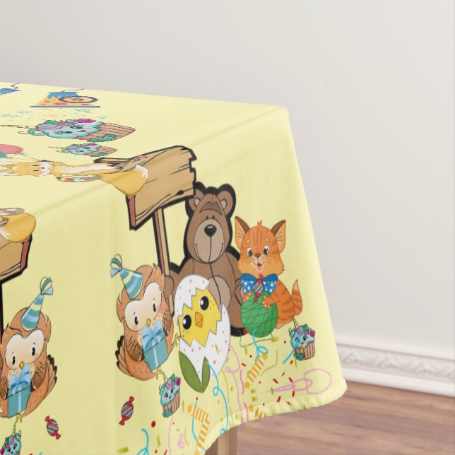 Nappe Nappe, Joyeux Anniversaire Ours Jaune Renard Pouss (In Situ)