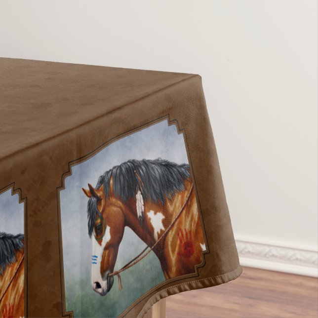 Nappe Natif Américain Bay Pinto Horse Brown (In Situ)