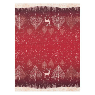 Nappe Nature Élégante Rouge Hivernale des Bois