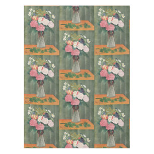 Nappe Nature morte florale rose vintage de Henri Roussea