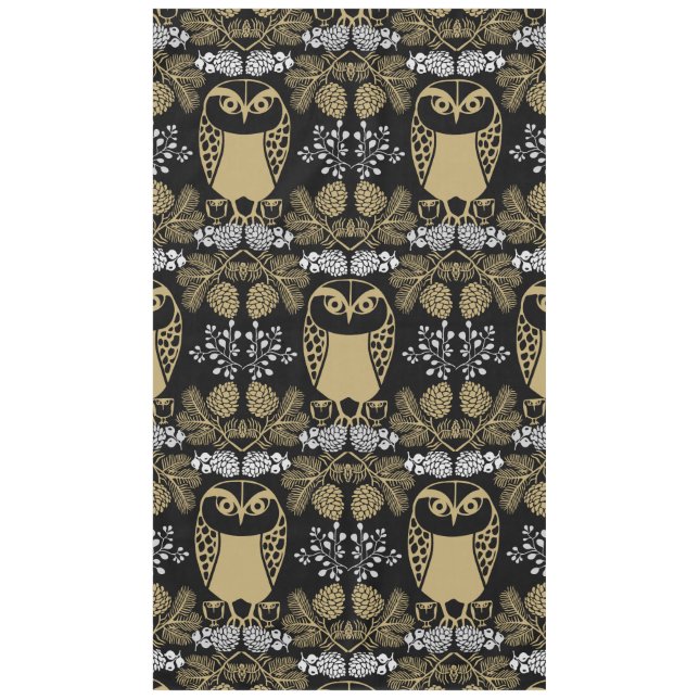 Nappe Nature Owl Folk Art (Devant)