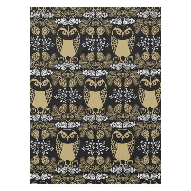 Nappe Nature Owl Folk Art (Devant)