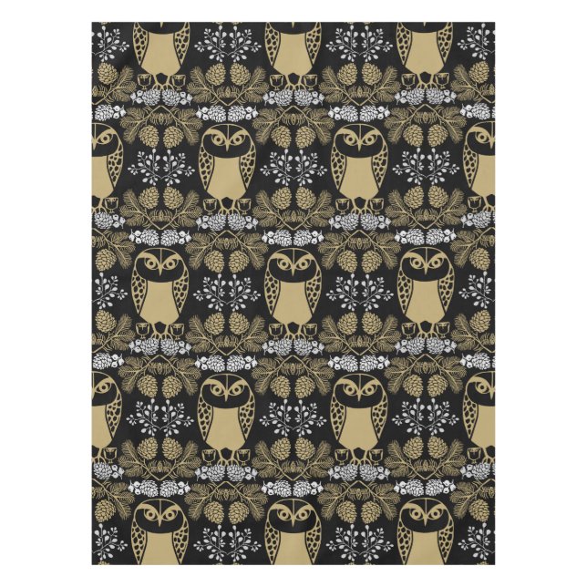 Nappe Nature Owl Folk Art (Devant)