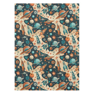 Nappe Navires-fusée vintages pour engins spatiaux Motif 