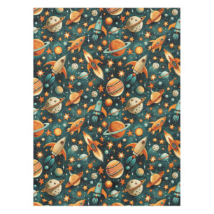 Nappe Navires-fusée vintages pour engins spatiaux Motif
